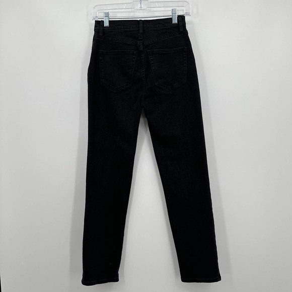 Chelsea & Violet Jeans Denim Straight Leg High Waist Black Size 26 NWT - Picture 5 of 7